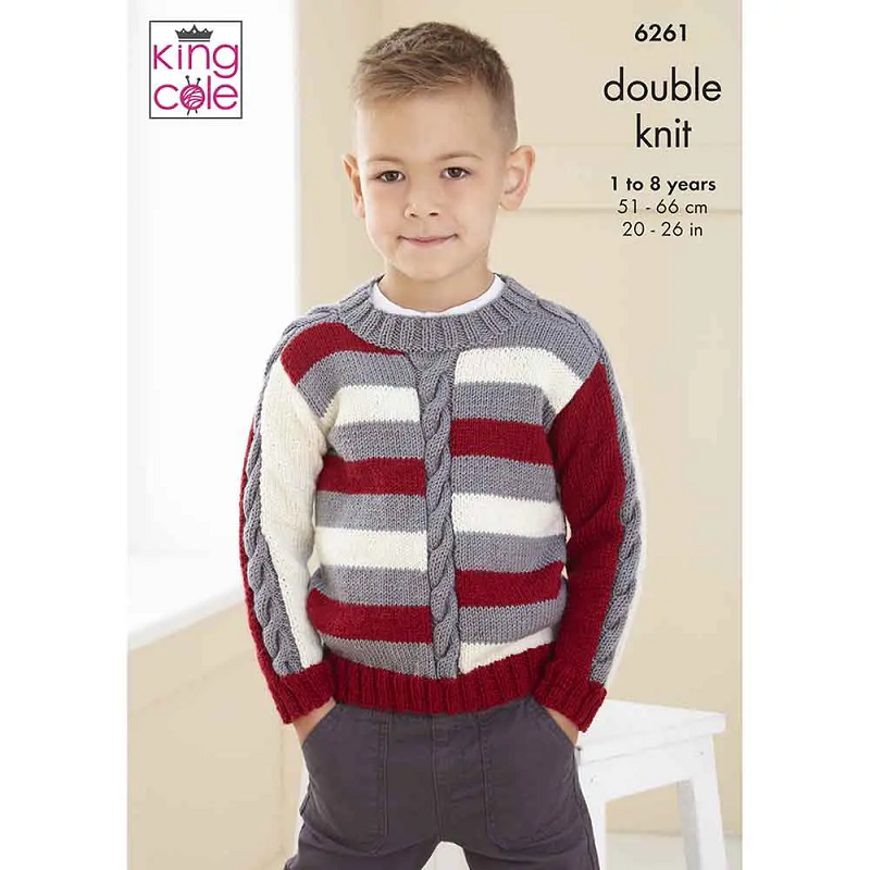 King Cole Sweaters Knitting Pattern Leaflet 6261