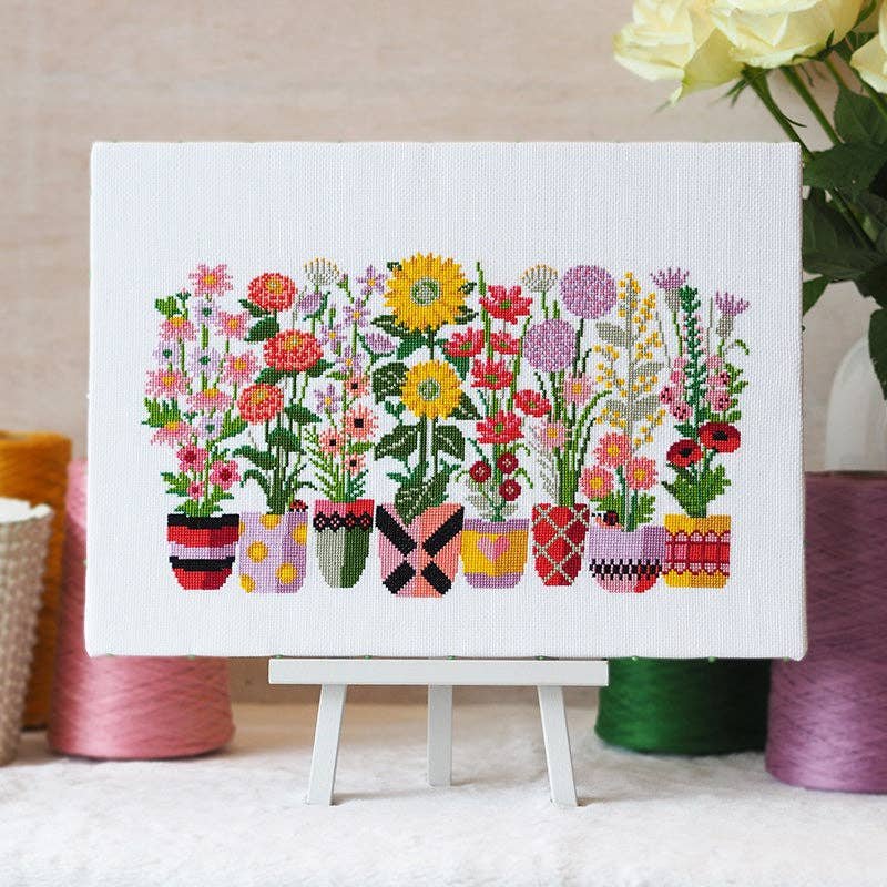 Caterpillar Cross Stitch Bloom and Grow – Cross Stitch Kit