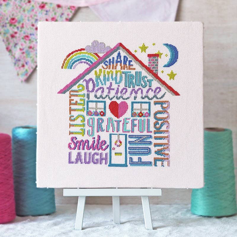 Caterpillar Cross Stitch Positivity Rules – Cross Stitch Kit