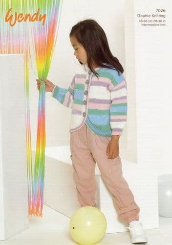 Wendy Cardigan Knitting Pattern Leaflet 7026