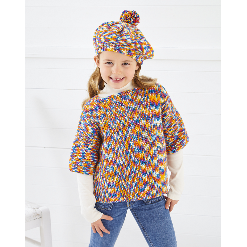 King Cole Overtop, Cardigan & Beret Knitting Pattern Leaflet 6139