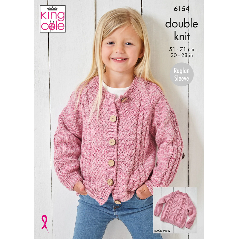 King Cole Sweater & Cardigan Knitting Pattern Leaflet 6154
