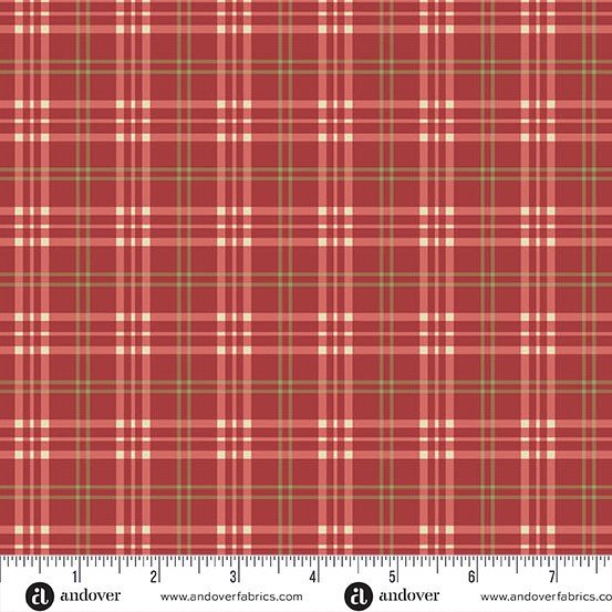 Andover Jingle Bell Pajama Plaid Cranberry A-10356-R Patchwork & Quilting Fabric 10 Andover Jingle Bell Pajama Plaid Cranberry A-10356-R Patchwork & Quilting Fabric