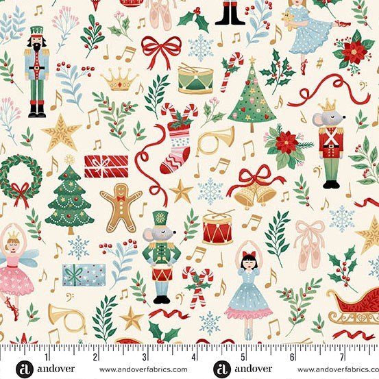 Makower The Nutcracker Fairytale Cream MU-223-Q Patchwork & Quilting Fabric 10 Makower The Nutcracker Fairytale Cream MU-223-Q Patchwork & Quilting Fabric
