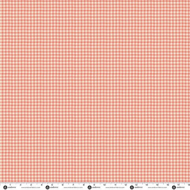 Makower Smallholding Plaid Red MU-292-R Patchwork & Quilting Fabric