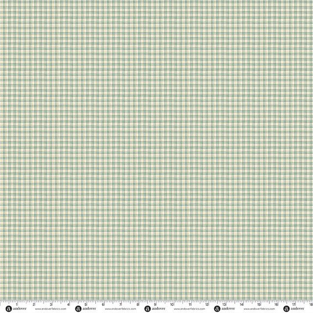 Makower Smallholding Plaid Blue MU-292-B Patchwork & Quilting Fabric