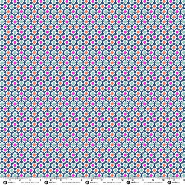 Andover Bunny Hops Spring Daisy Dot Bright Navy A-10669-B Patchwork & Quilting Fabric 8 Makower Bunny Hops Spring Daisy Dot Bright Navy A-10669-B Patchwork & Quilting Fabric