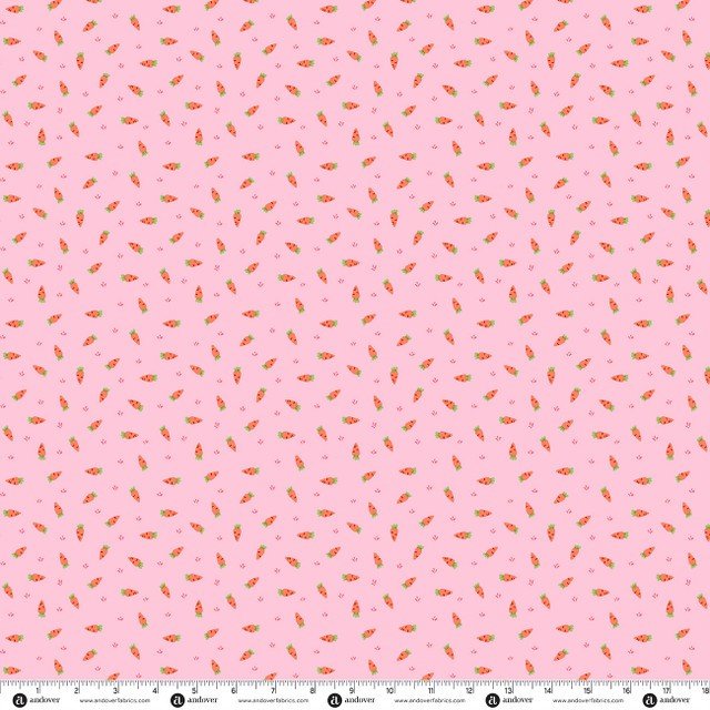 Andover Bunny Hops Spring Carrot Patch Peony A-10670-E Patchwork & Quilting Fabric 8 Makower Bunny Hops Spring Carrot Patch Peony A-10670-E Patchwork & Quilting Fabric