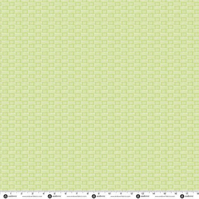 Andover Bunny Hops Spring Basket Weave Sprout A-10671-G Patchwork & Quilting Fabric 8 Makower Bunny Hops Spring Basket Weave Sprout A-10671-G Patchwork & Quilting Fabric