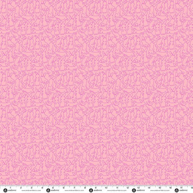 Andover Bunny Hops Spring Bunny Loops Peony A-10672-E Patchwork & Quilting Fabric 8 Makower Bunny Hops Spring Bunny Loops Peony A-10672-E Patchwork & Quilting Fabric