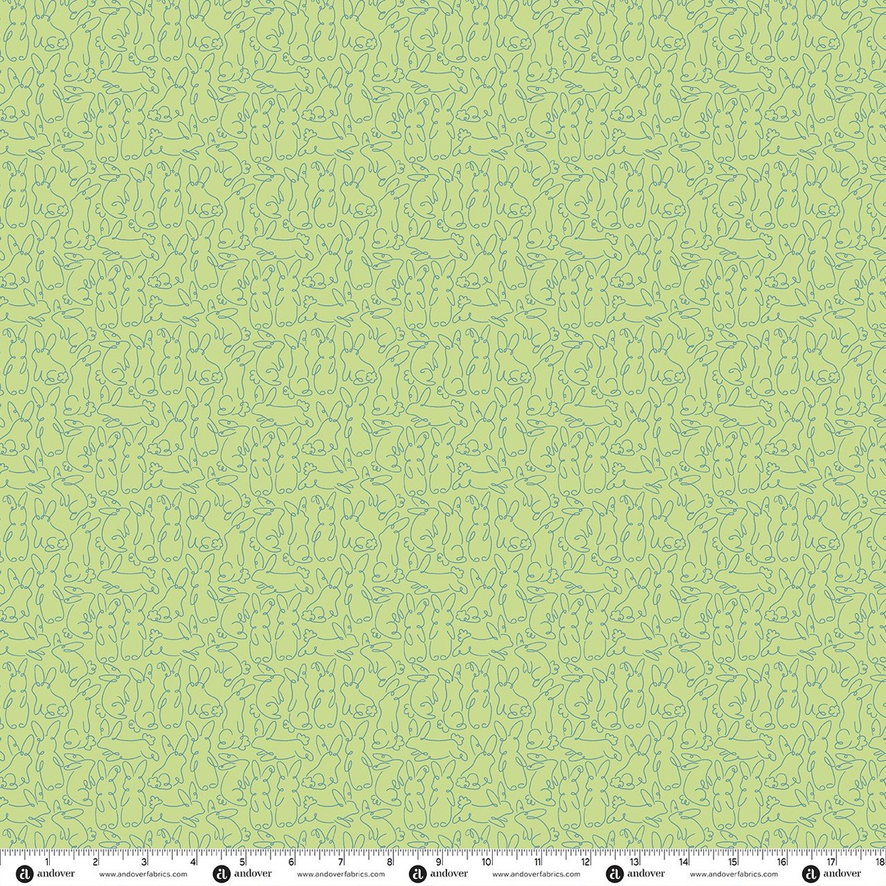 Andover Bunny Hops Spring Bunny Loops Sprout A-10672-G Patchwork & Quilting Fabric 8 Makower Bunny Hops Spring Bunny Loops Sprout A-10672-G Patchwork & Quilting Fabric