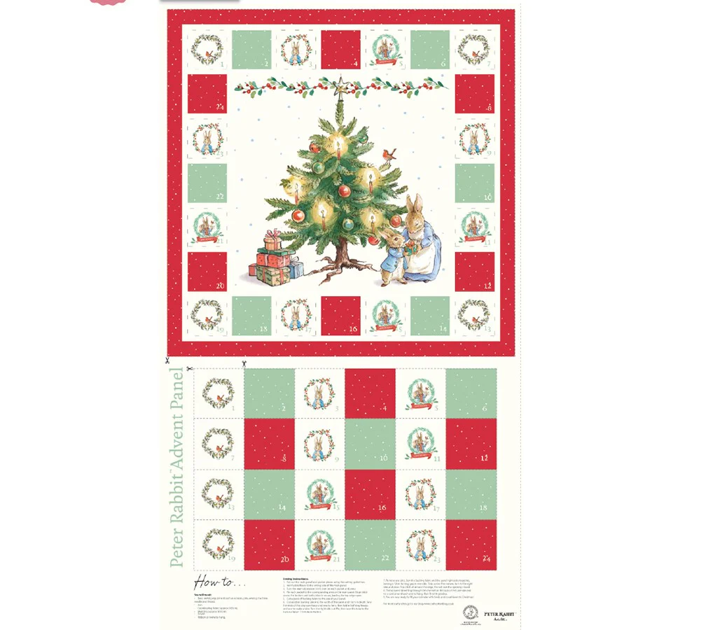 The Joy of Giving Peter Rabbit Advent Panel Patchwork & Quilting Fabric 3397-06 6 The_Joy_Of_Giving_Peter_Rabbit_Advent_Panel